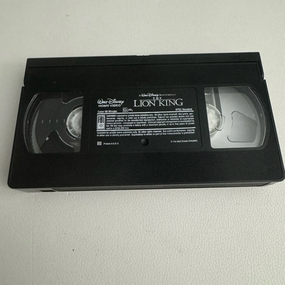 Walt Disney The Lion King VHS tape